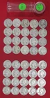 1932-1939 (P) Washington Silver Quarters - Mixed - 40 Coins - Actual Coins L150