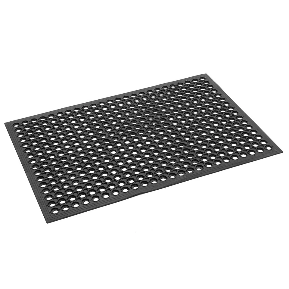 Non-Slip Rubber Mat for Kitchen, 60x36 Industrial Anti-Fatigue Mat Portable