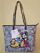 Vera Bradley Disney Large Tote Mickey Mouse Piccadilly Paisley Limited Ed. NWT