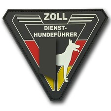 ZOLL, Diensthundeführer, Hundeführer, Zollhund, Aufnäher, Patch -Neu-
