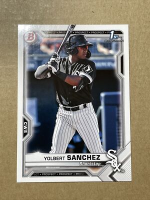 2021 Bowman Prospect 1st Bowman BP-40 Yolbert Sanchez White Sox