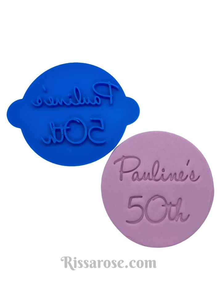 Sello de cumpleaños personalizado 18, 21, 30, 40, 50, galleta personalizada de cumpleaños Foto 2 de 2