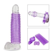 Stretchy Male Men Penis Girth Erection Enhancer Cock Ring Sleeve Extension