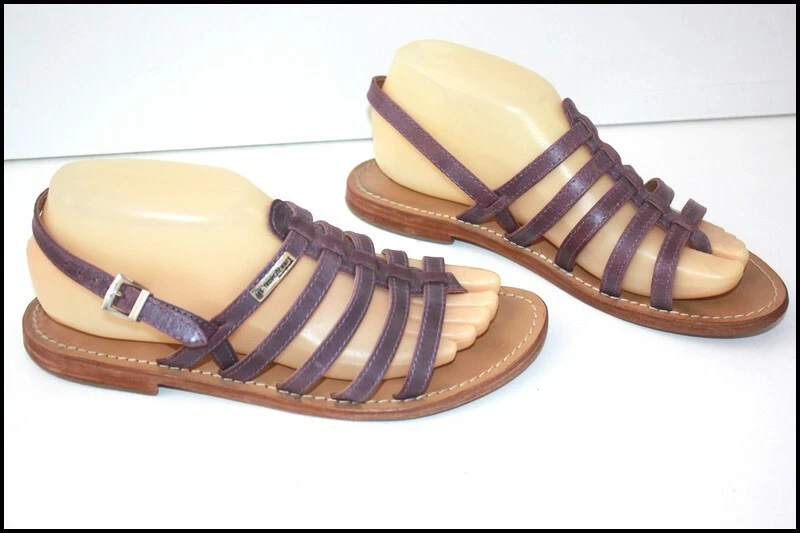 Sandales lanieres cuir sales