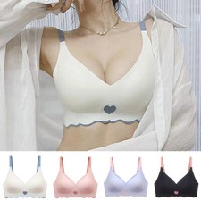 Women Seamless Bra Classic Non-wired Bras Stretch Padded Full Cup Firm Lingerie