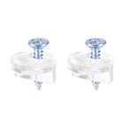 <!--F#f_0-->50Set 13mm Dia Glass Retainer Clips Kit for Cabinet Mirrors Holder with Screws<!--F/-->