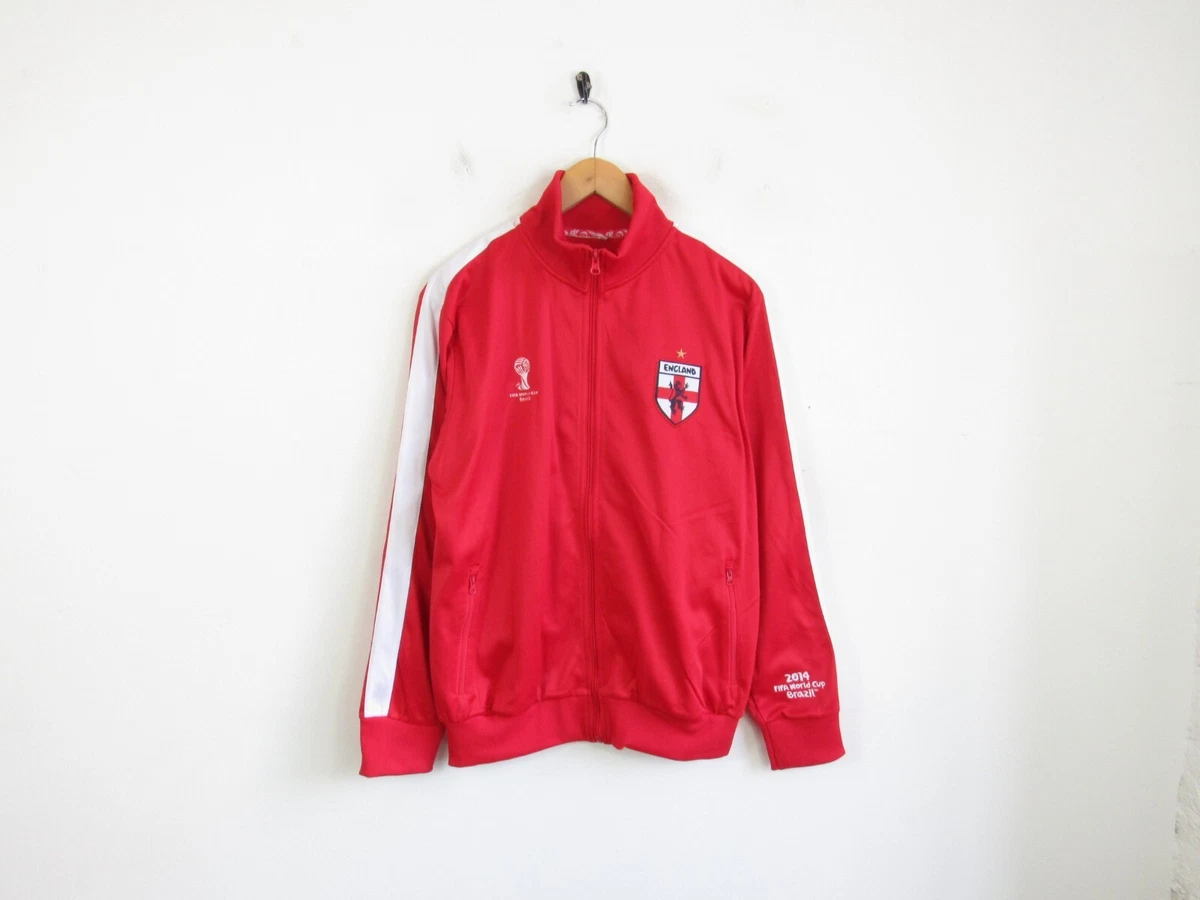 Fifa World Cup 2014 Brazil Red England Track Jacket Tracksuit Top Full Zip M