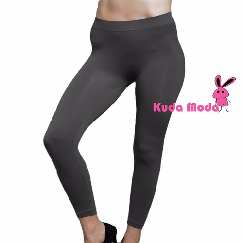 Plus Size Basic Solid Full Length Legging Stretch Pants Footless Large XL 2XL - Picture 7 of 9