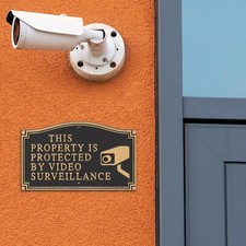 Video Surveillance Lawn/Wall Statement Sign-10485