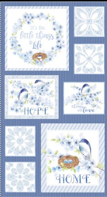 Michael Miller  - 2 Panel Bundle  - Bluebird Quilting and Crafting Fabric Panels
