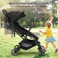 2in1 Convertible Infant Stroller with Bassinet Mode One-Handed Folding Stroller