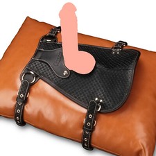 Reign Leather Dildo Mount Sex Saddle Adjustable for Pillow  Chair Position