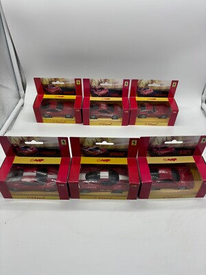 Shell Ferrari - Hot Wheels 1:38 Aufziebar - NEU - 6 Stück - F40/ FXX/ 360/ F430