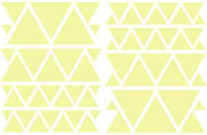 Details About Pale Yellow Triangles Girls Bedroom Wall Decals Teen Girl Nursery Dorm Baby Room