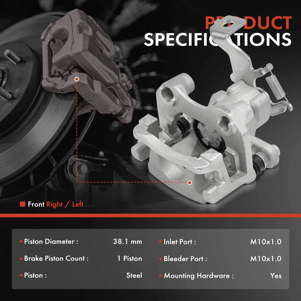 2x pinça de freio a disco traseira LH e RH com suporte para Lexus CT200h 11-17 Scion Toyota - Imagem 2 de 4