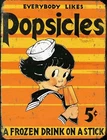 TIN SIGN "Popsicle Girl"  Dessert Vintage    Garage Wall Decor Dessert Ice Pop G