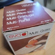 Vintage Eva Multi Grater w/2 Stainless Steel Blades & Original Box~Kitchen Tool