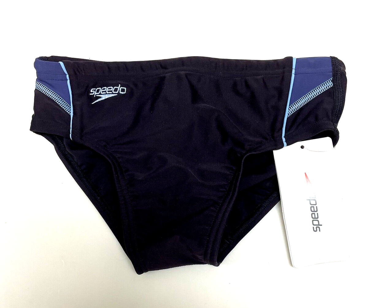 SPEEDO Boy's Men's Black Shadow Sports Brief Competition Swimwear