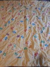 SUNSHINE CARE BEARS Baby Quilt 41 X 42 New Homemade