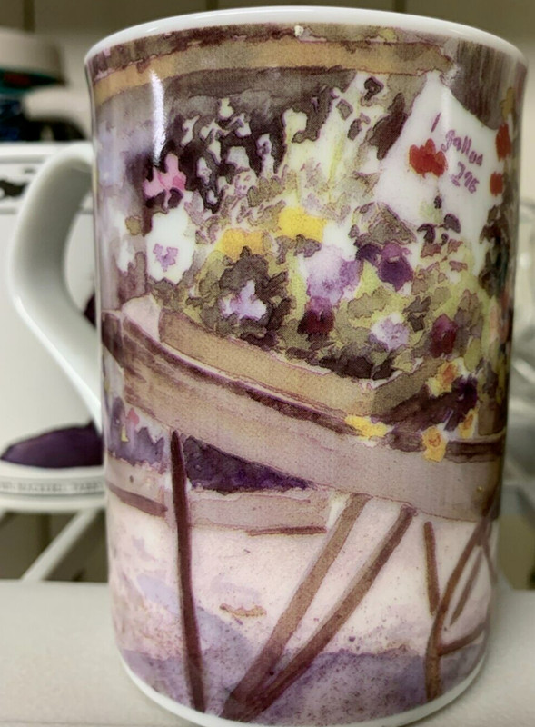 Judy Bridewell Flower Cart tea coffee fine porcelain china cup INHESION