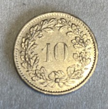 H44 – Münze 10 Rappen Helvetika 1979 Schweiz