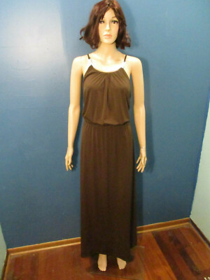 size 14 / 16 long brown metal neckline plate empire waist dress by ROYALLUX | eBay size 14 / 16 long brown metal neckline plate empire waist dress by ROYALLUX | eBay