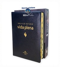 Biblia De Estudio Vida Plena Reina Valera 1960 Piel Fabricada Negro Con Ndice