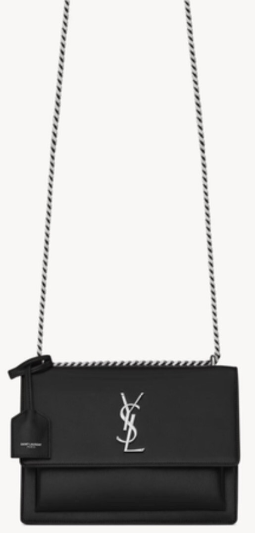 Autentica borsa in pelle media nuova con etichette YSL Saint Laurent Sunset