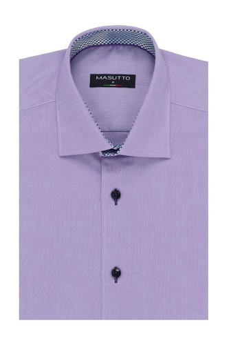 Chemise à manches longues Vichy rose foncé
