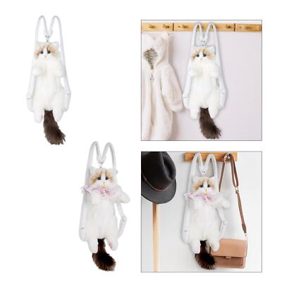 Süßer Plüsch Katzen Rucksack Stofftier Handarbeit Daypack Lebensecht Kreativ Cartoon