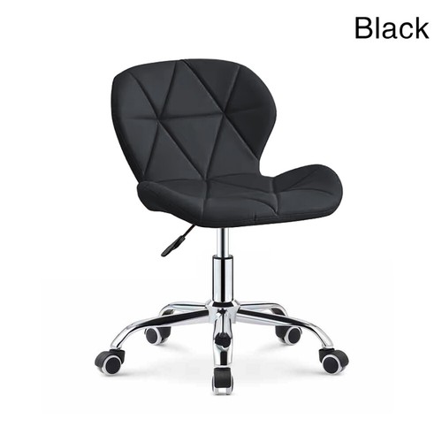 Modern Swivel Office Chair, Height Adjustable Padded Armless Chair for Home - Picture 17 of 19