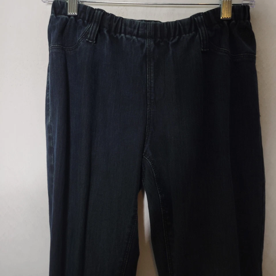 Pantalones de mezclilla para mujer Silence + Noise índigo oscuro tiro bajo pierna cónica talla 28 Foto 3 de 4