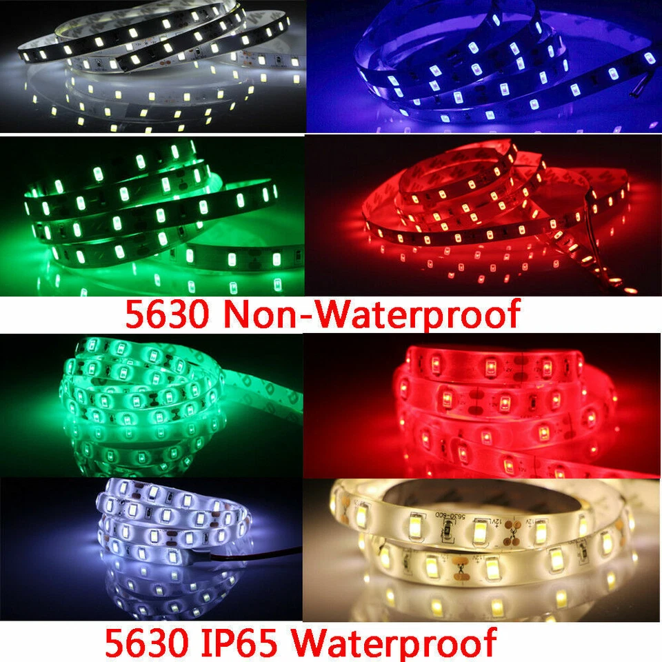 5M 300 LED Strip Light SMD 3528 5050 5630 RGB/White Flexible+Remote+Power Supply - Image 2 of 4
