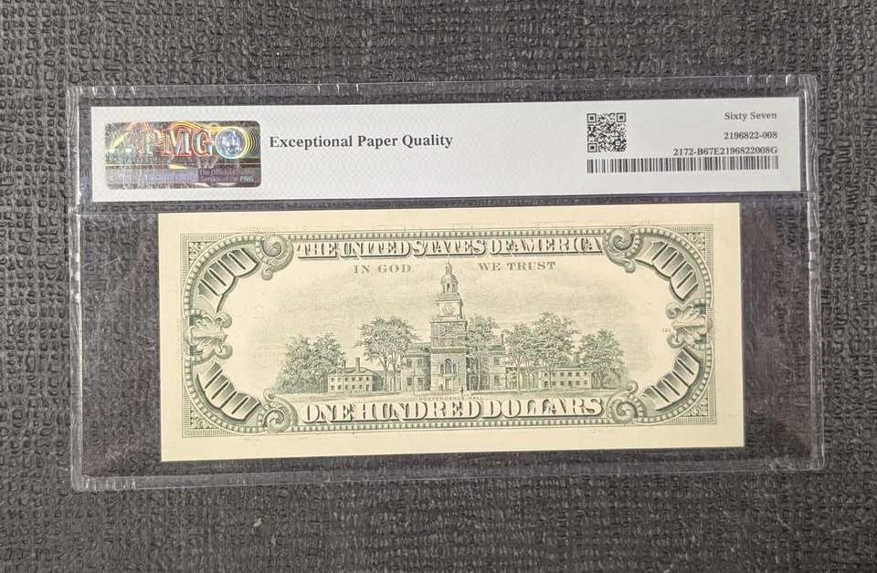 1988 $100 New York SUPERB GEM UNC 67 EPQ Fed. Res. Note - PMG B Block Fr#2172-B - Image 2 of 2