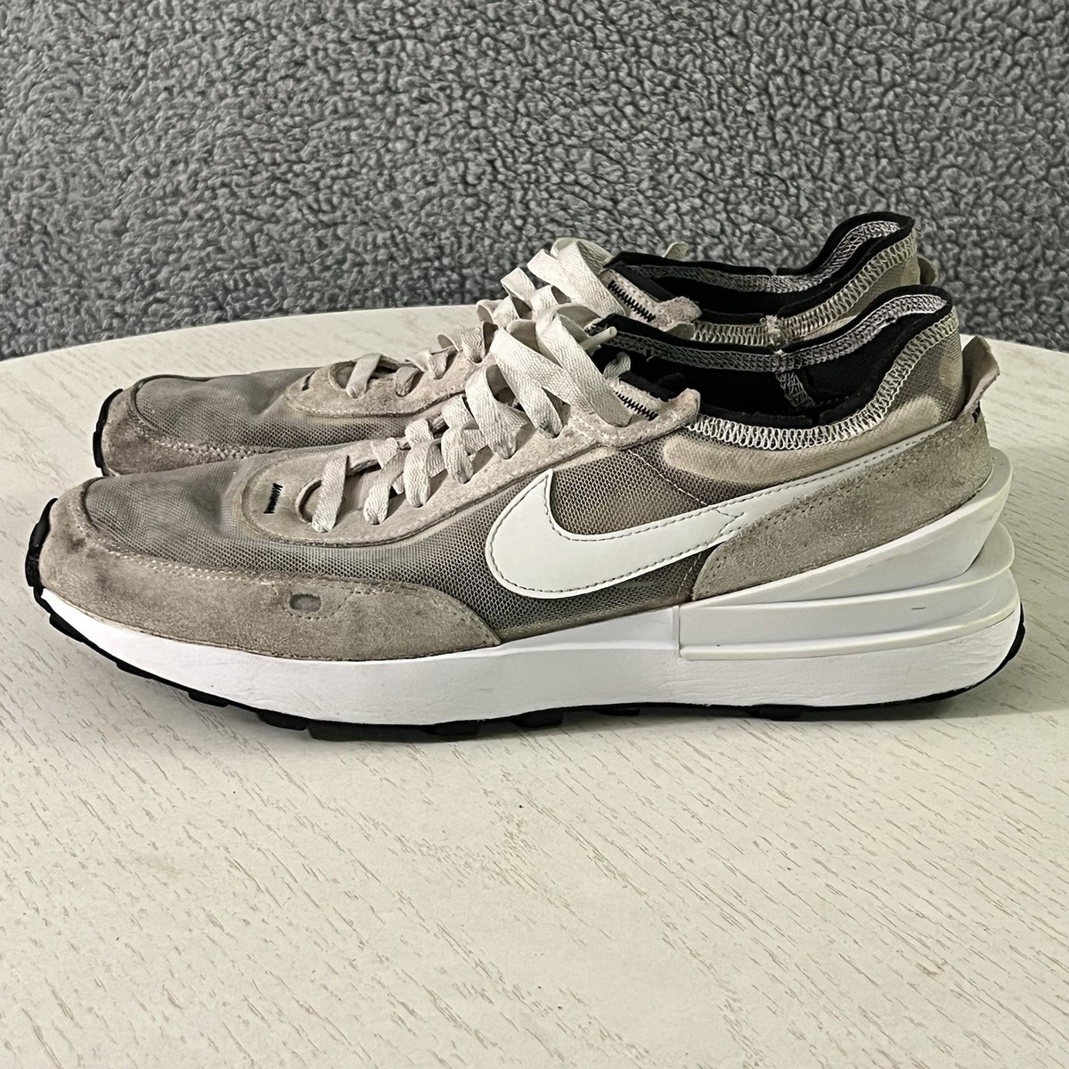 Nike Waffle One Shoes Mens Size 10.5 DA7995-100 Mesh Suede Swoosh Sneaker Nike Waffle One Men main image 2