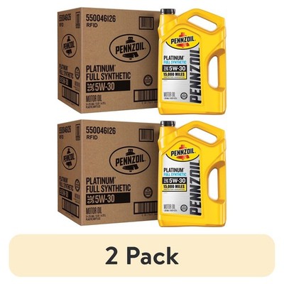 (2 pack) Pennzoil Platinum Full Synthetic 5W-30 Motor Oil, 5 Quart
