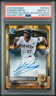 2025 Bowman Konnor Griffin Chrome Gold Lava Refractor Auto /50 PSA 10