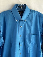 NOS VTG mens 80s shirt 2 1/2" button-down collar M cotton classics by VALENTE