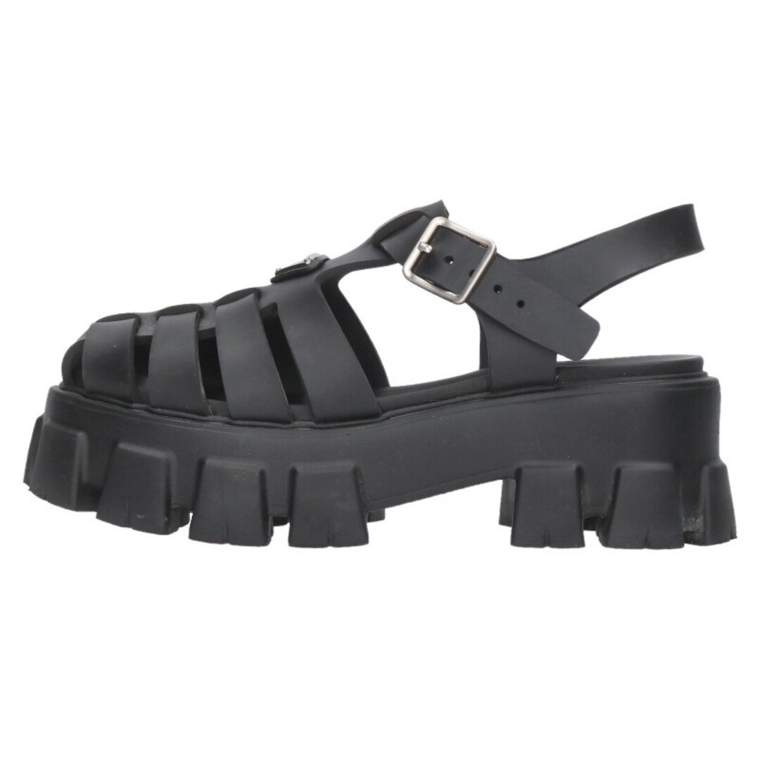 PRADA Monolith Triangular Logo Plate Leather Sand… - image 3