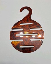 Vintage 70s Norbert Acrylic Tortoiseshell Hanging Tie Scarf Holder USA Made