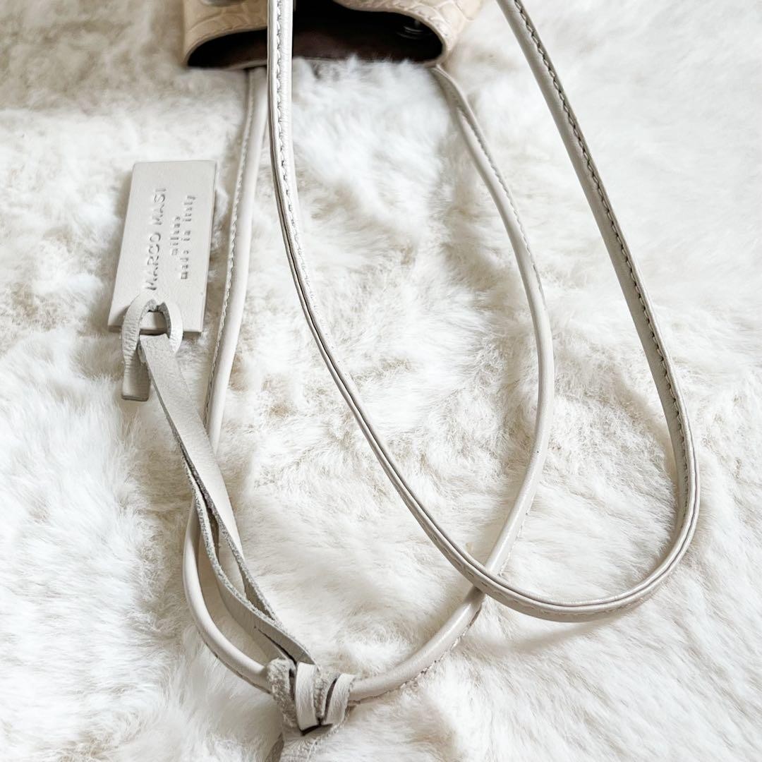 Marco Masi Python Pattern Ivory Drawstring Should… - image 12