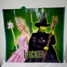 WICKED Elphaba & Glinda XL Shopping Tote Gift Bag NEW Reusable GORGEOUS! 