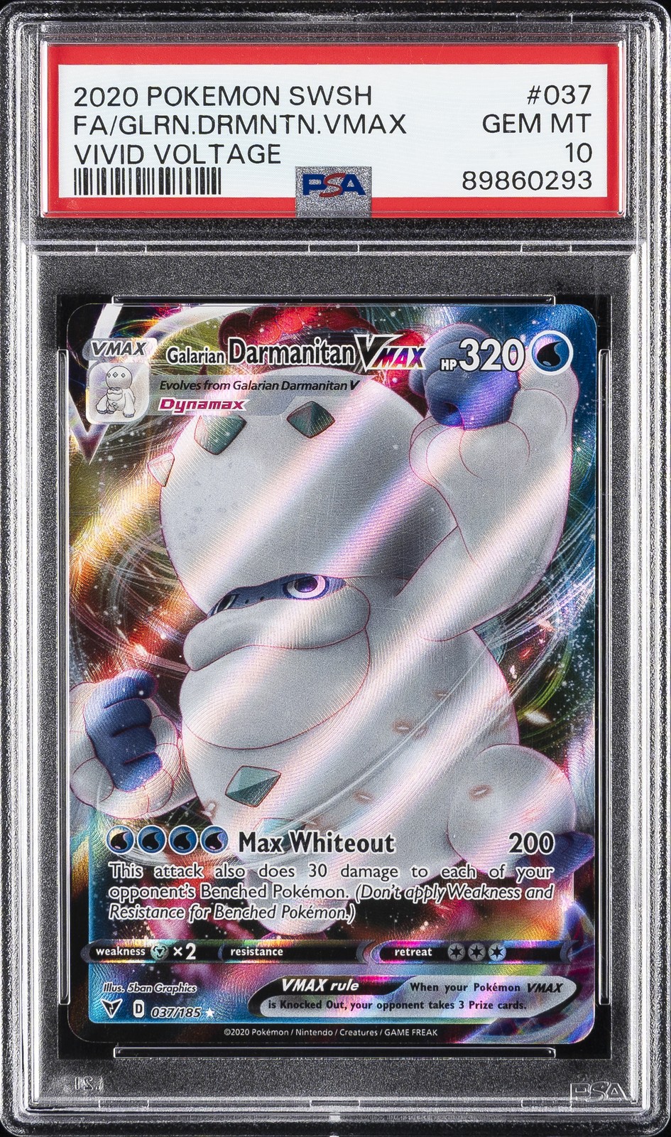 2020 Pokemon POKEMON SWORD & SHIELD VIVID VOLTAGE #037 Fa/Glrn.Drmntn.Vmax front