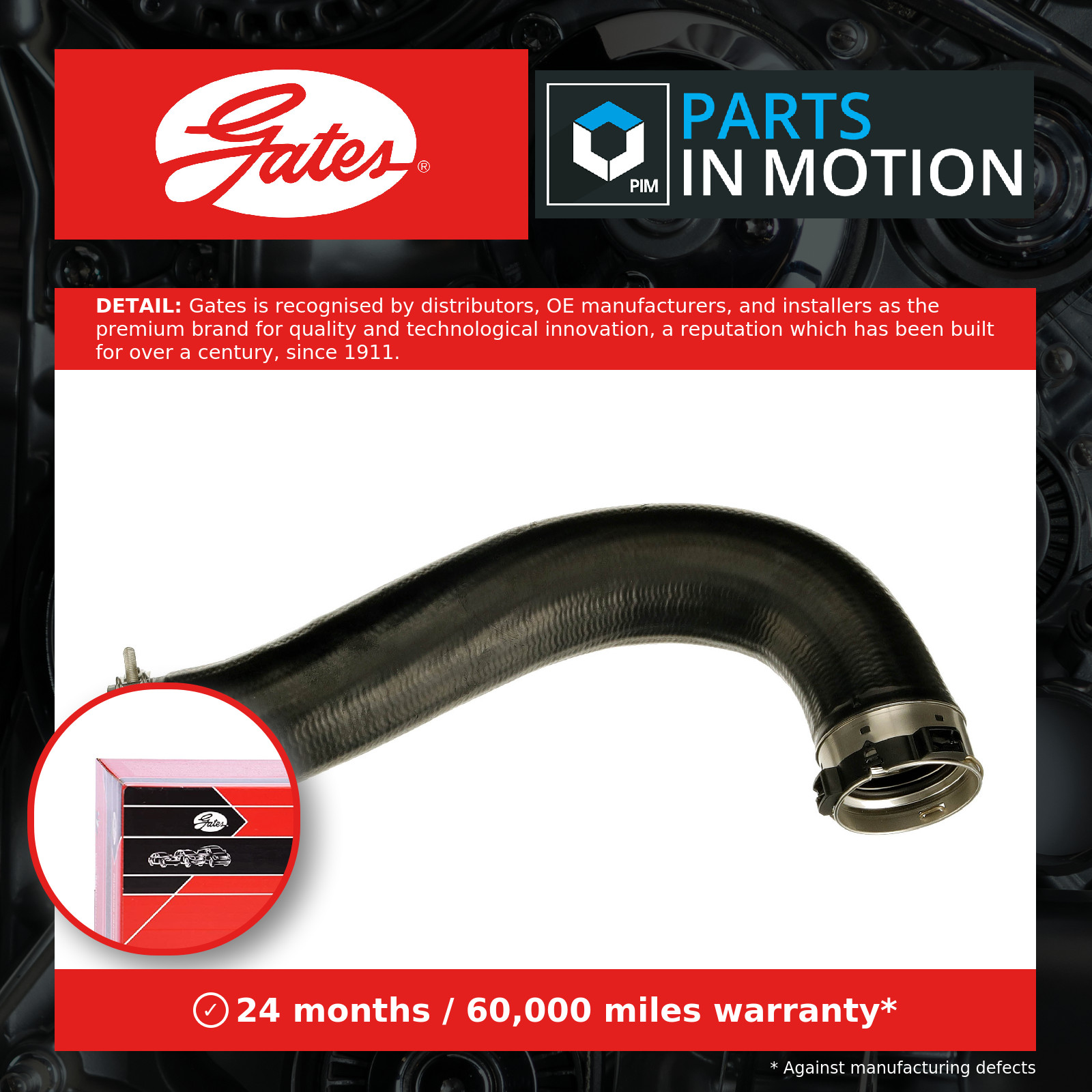 Gates Turbo Hose fits VAUXHALL MOVANO B 2.3D 2010 on Charger 4420341 4423370 New - Image 10