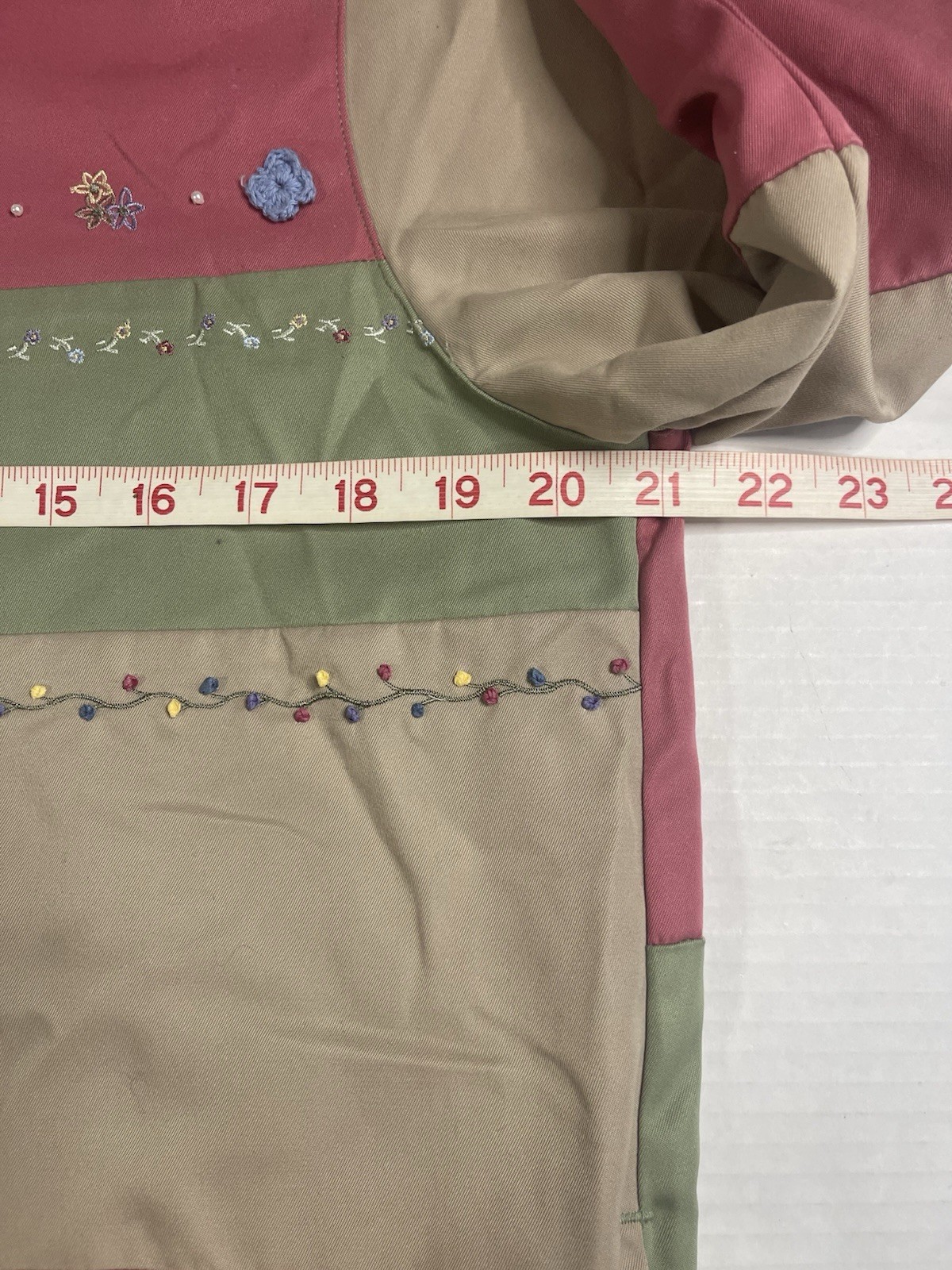 Vintage Cottagecore Patchwork Jacket M Embroidere… - image 3