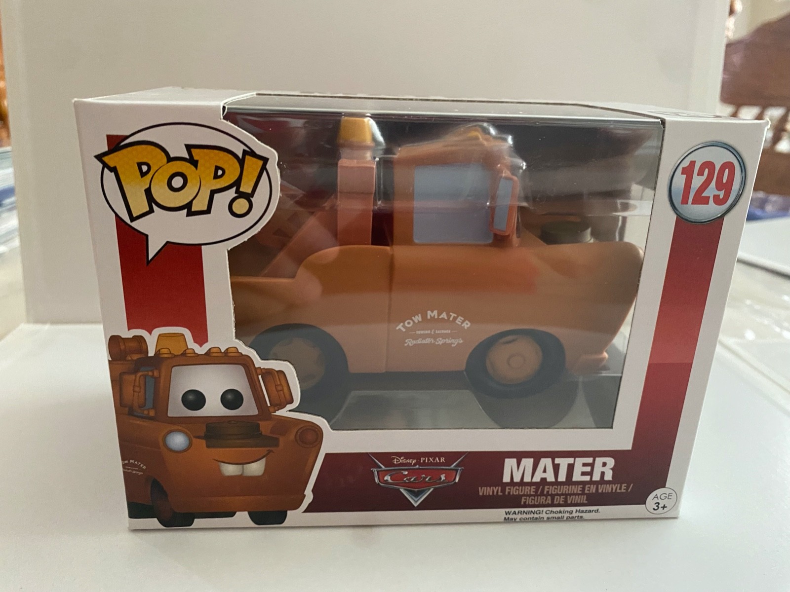 Disney Cars Mater Funko Pop #129 Raro Con Protector
