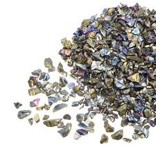 20g Crushed Glass Chips 2-4mm Irregular Chunky Glitter Glass Dark Colorful