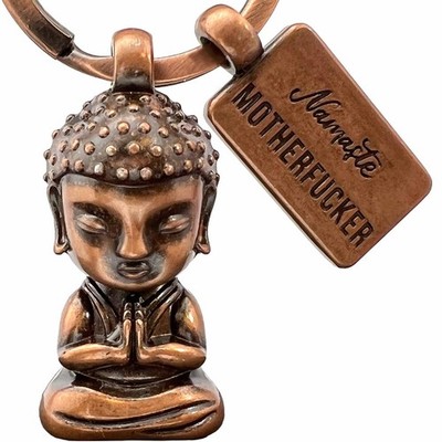 LANOLU Schlüsselanhänger Buddha Chillma - Vintage Kupfer