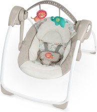 Portable Compact Plush Baby Swing 6 Speed 0-9 Months