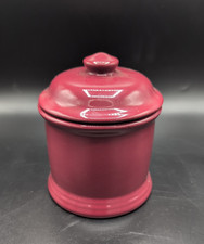 Caleca Barattolo Ermetico 11cm Con Coperchio Porpora Ceramica Dipinta A Mano